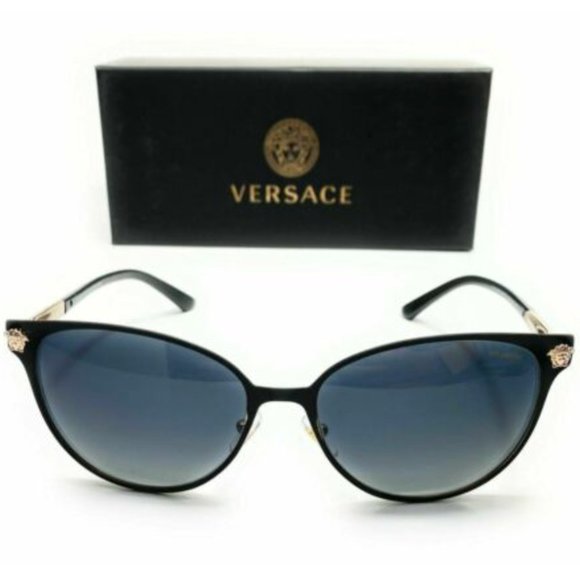 Versace Women\'s Black and Gold Sunglasses! main image 4